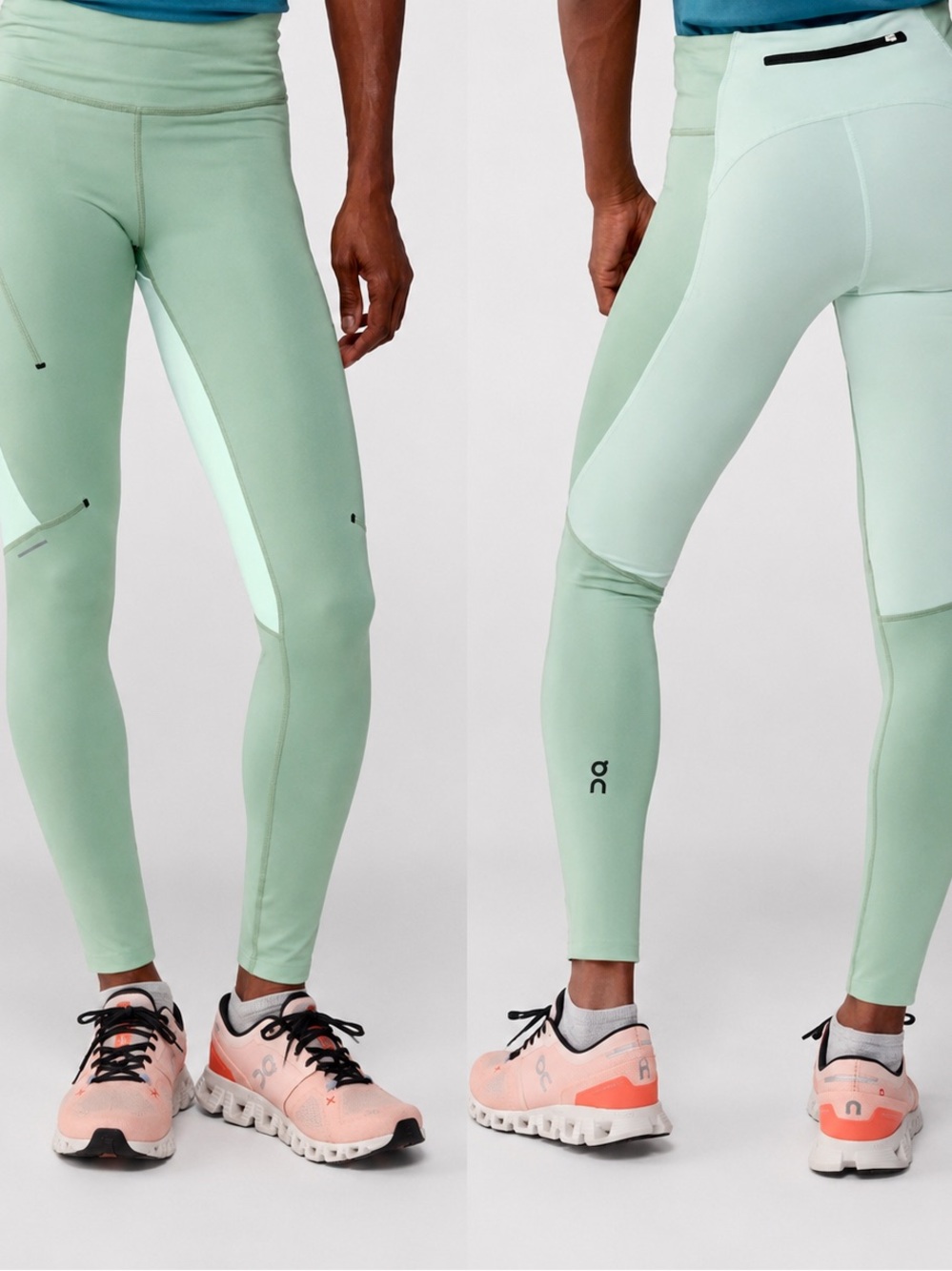 On Cloud Running Performance 7/8 Leggings Training Tights Mint Green size S